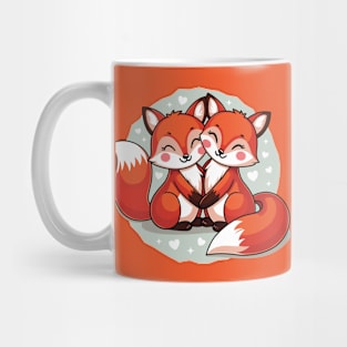 Foxes Romantic Couple Mug